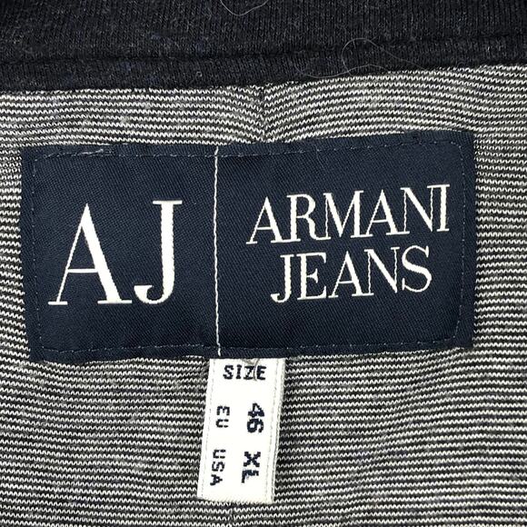 Vintage Armani Jeans Women's Wrap Cardigan XL Black/Gray Open Front - XL - Picture 6 of 14